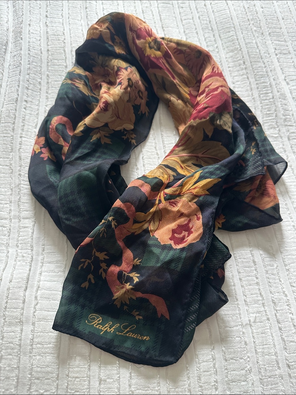 Ralph Lauren Floral Silk Scarf